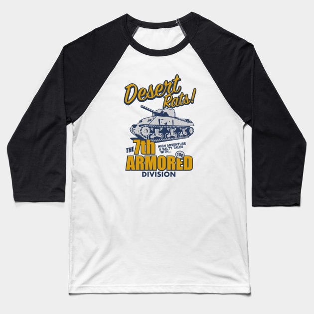 WW2 Desert Rats Baseball T-Shirt by TCP